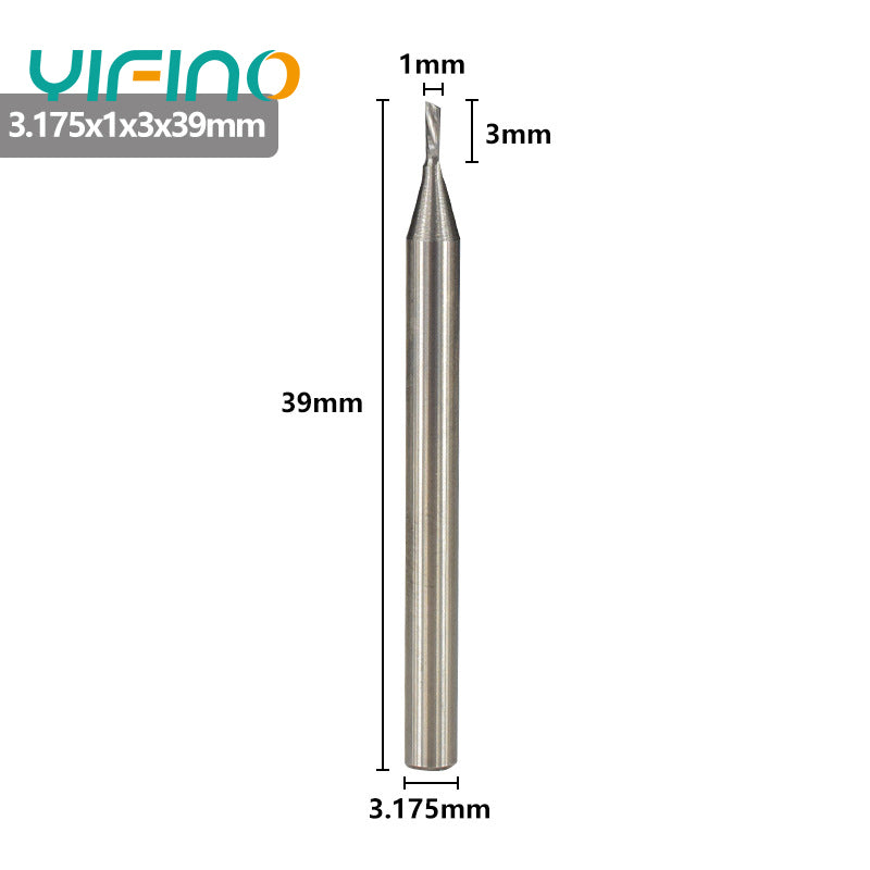 YIFINO Left-Handed Single Edge Tungsten Steel Milling Cutter.Woodworking Cnc Machine Tool Carving Tool - AMICE ATON