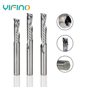 YIFINO Left-Handed Single Edge Tungsten Steel Milling Cutter.Woodworking Cnc Machine Tool Carving Tool - AMICE ATON