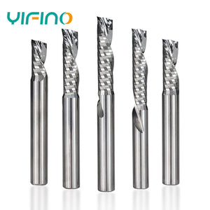 YIFINO Left-Handed Single Edge Tungsten Steel Milling Cutter.Woodworking Cnc Machine Tool Carving Tool - AMICE ATON