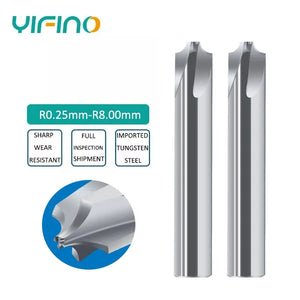 YIFINO Hrc55 Tungsten Internal Milling Cutter For Aluminum Arc R Angle Milling Cutter Tungsten Steel Chamfering Counter Cutter