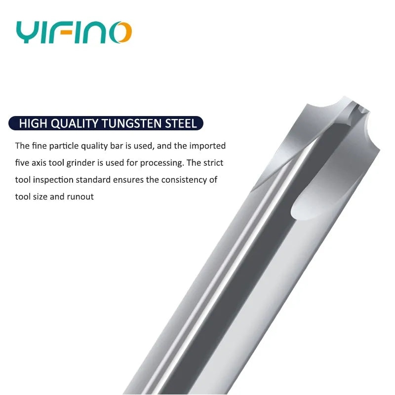 YIFINO Hrc55 Tungsten Internal Milling Cutter For Aluminum Arc R Angle Milling Cutter Tungsten Steel Chamfering Counter Cutter