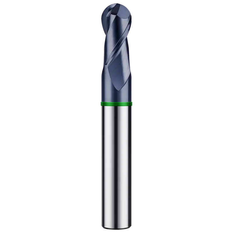 AZZKOR 2-Flute Nano Coating Tungsten Steel Carbide Ball Nose End Mills For CNC Mechanical Machining Milling Cutter Tool TGH-HRC50