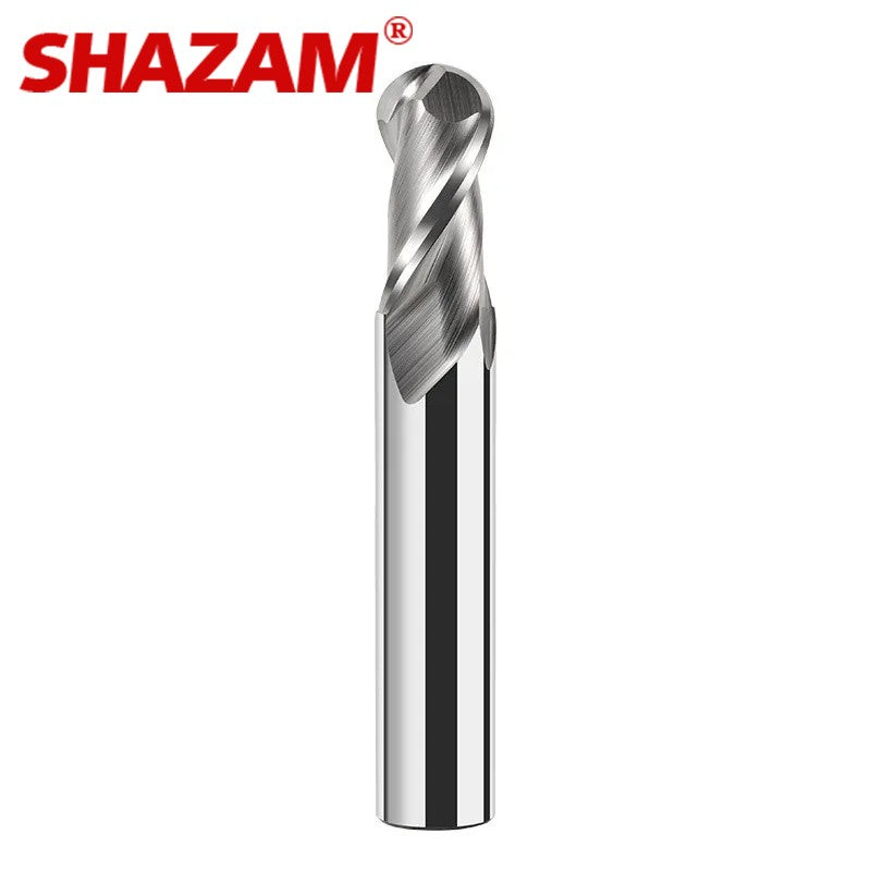 SHAZAM HRC55 2-Flute For Aluminum Ball End Mill Tungsten Steel Carbide Milling Cutter  CNC Mechanical Machining Endmills Tools - AMICE ATON