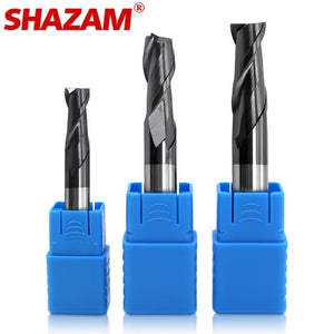 SHAZAM HRC50 2-Flute Milling Cutter Tungsten Steel Carbide Nano Coating Flat End Mill For CNC Maching Center Endmill Tools - AMICE ATON