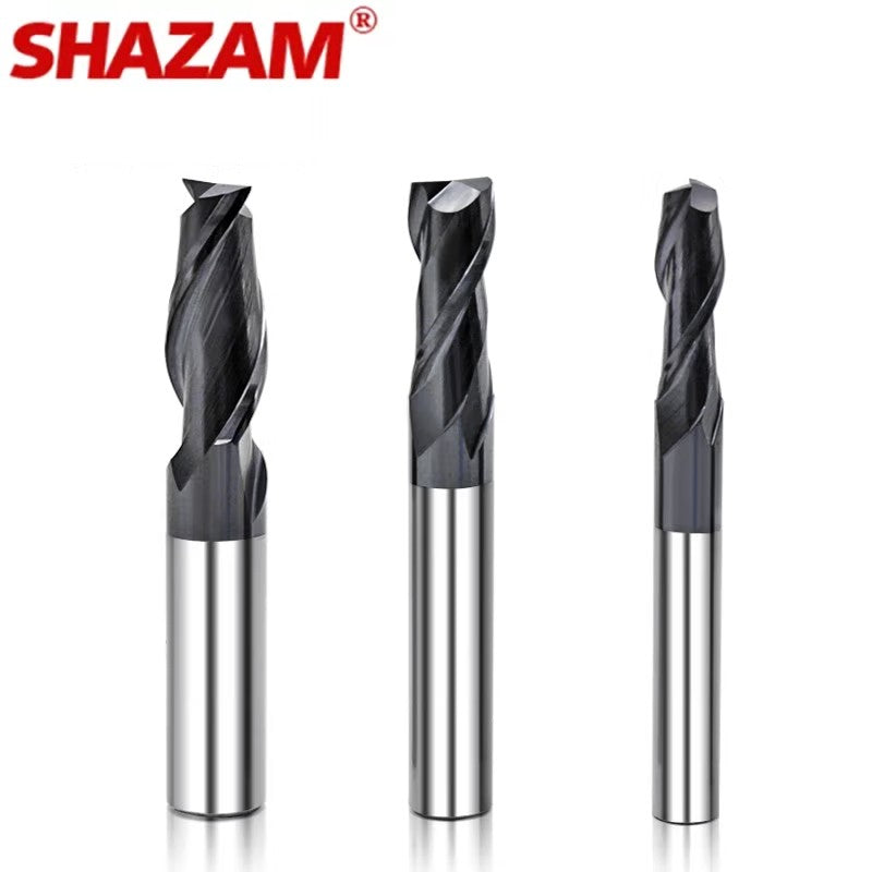 SHAZAM HRC50 2-Flute Milling Cutter Tungsten Steel Carbide Nano Coating Flat End Mill For CNC Maching Center Endmill Tools - AMICE ATON