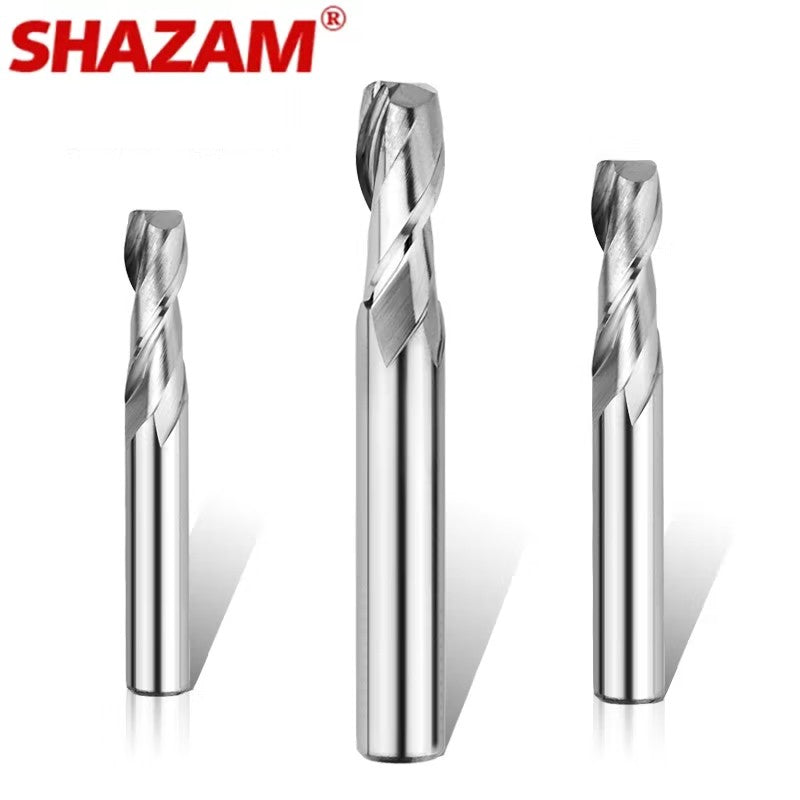 SHAZAM HRC50 2-Flute Flat End Mill Tungsten Steel Carbide For Aluminum Milling Cutter CNC Machining Center Endmills Tools - AMICE ATON