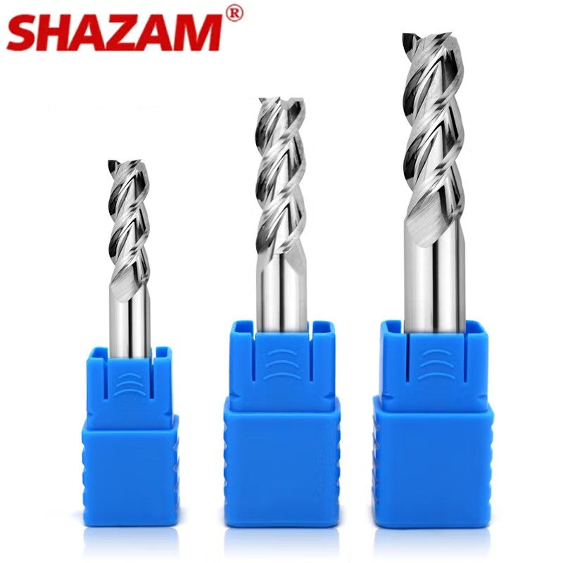 SHAZAM HRC50 3-Flute For Aluminum Milling Cutter Tungsten Steel Carbide Flat End Mill CNC Machining Center Endmills Tools - AMICE ATON