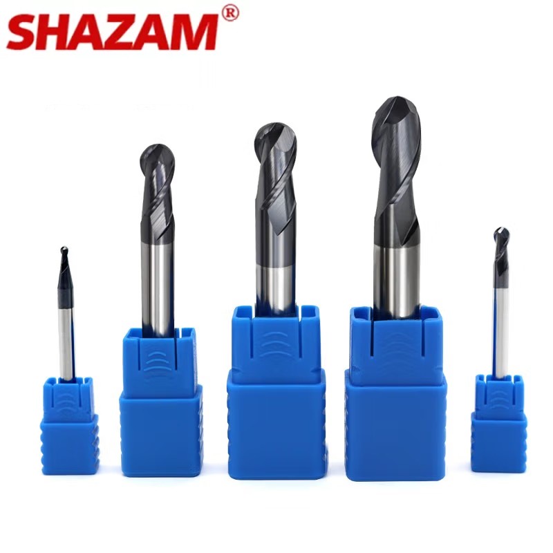 SHAZAM HRC50 2-Flute Ball Nose Milling Cutter Tungsten Steel Carbide Nano-Coating End Mill For Mechanical Machining Endmill Tool - AMICE ATON