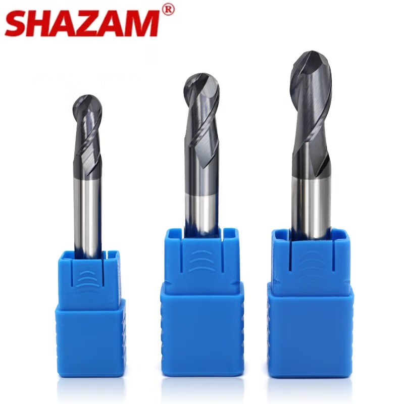 SHAZAM HRC50 2-Flute Ball Nose Milling Cutter Tungsten Steel Carbide Nano-Coating End Mill For Mechanical Machining Endmill Tool - AMICE ATON