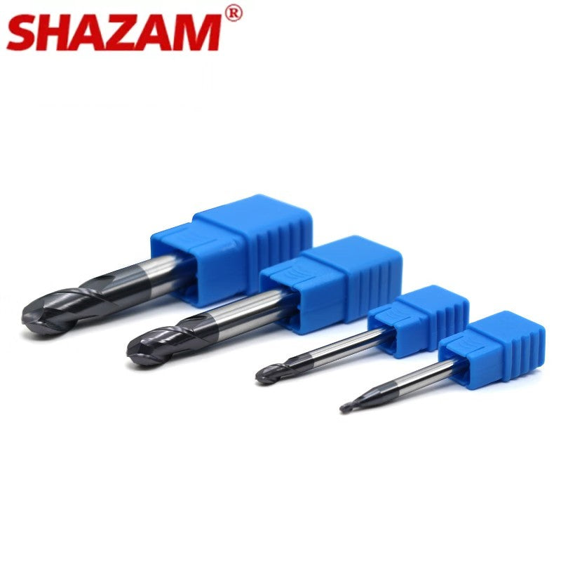 SHAZAM HRC50 2-Flute Ball Nose Milling Cutter Tungsten Steel Carbide Nano-Coating End Mill For Mechanical Machining Endmill Tool - AMICE ATON