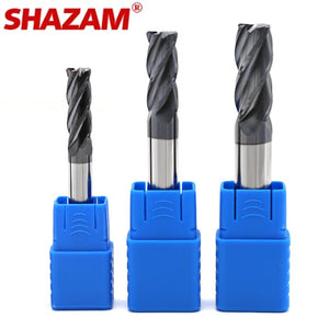 SHAZAM HRC50 4-Flute Nano Coating Round Nose Milling Cutter Tungsten Steel Carbide End Mill For CNC Machining Endmill Tools - AMICE ATON