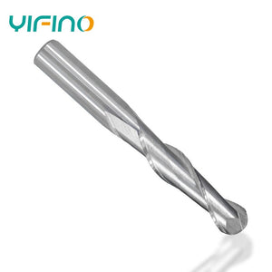 YIFINO New 3.175mm-6mm 2-Flute High-Speed Steel Spiral Ball End Milling Cutter