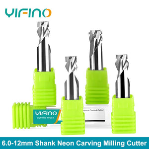 YIFINO Rainbow Lamp Carving Cutter  Acrylic Ps Board T-Shaped Slotting Milling Cutter Luminous Character Advertising Special Milling Cutter