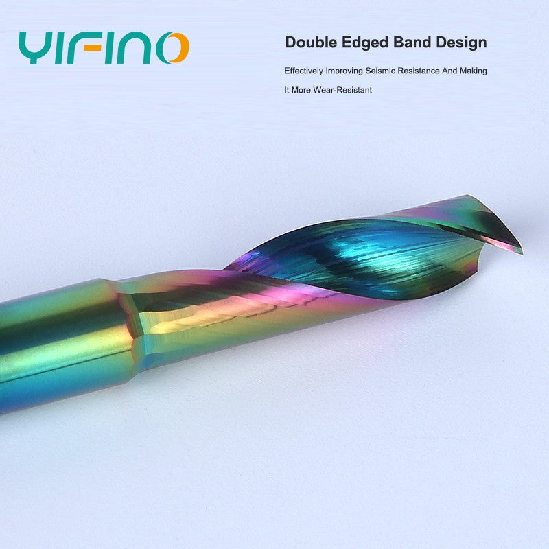 YIFINO Single Flute Profile Milling Cutter Aluminum Profile Alloy Door And Window Drilling And Milling Machine Tool Coating Profile Cutting Milling Cutter