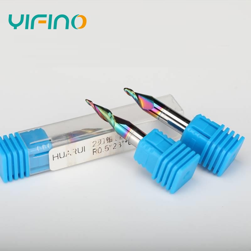 YIFINO  Mini Character Engraving Cutter Advertisement Luminous Character Computer Engraving Machine Tool Taper Spiral Milling Cutter