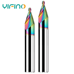 YIFINO  Mini Character Engraving Cutter Advertisement Luminous Character Computer Engraving Machine Tool Taper Spiral Milling Cutter