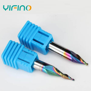 YIFINO  Mini Character Engraving Cutter Advertisement Luminous Character Computer Engraving Machine Tool Taper Spiral Milling Cutter