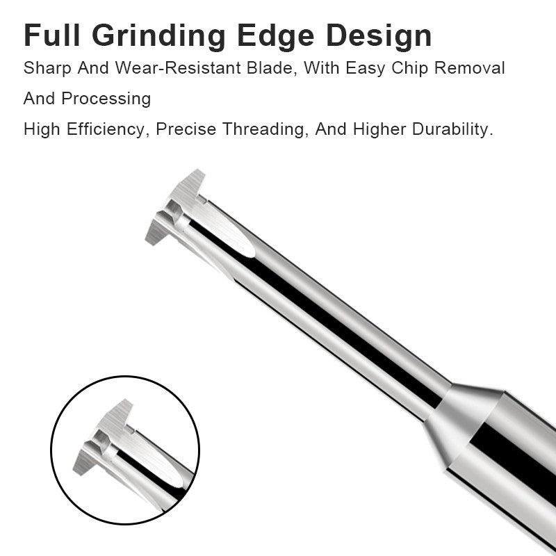 AZZKOR American Standard ACME National Standard TR Tungsten Steel T-Shaped Thread Milling Cutter Single Tooth Milling Cutter Steel CNC