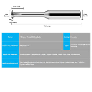 AZZKOR American Standard ACME National Standard TR Tungsten Steel T-Shaped Thread Milling Cutter Single Tooth Milling Cutter Steel CNC